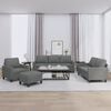 vidaXL 4 Piece Sofa Set with Cushions Dark Grey Fabric