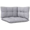 vidaXL 3 Piece Garden Lounge Set with Grey Cushions Solid Pinewood