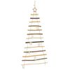 vidaXL Christmas Tree with 50 LEDs Natural 120 cm Solid Ash wood