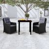 vidaXL 3 Piece Garden Dining Set Black