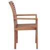 vidaXL Stacking Dining Chairs 4 pcs Solid Teak
