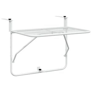 vidaXL Balcony Table White 60x40 cm Steel