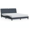 vidaXL Bed Frame without Mattress Dark Grey 152x203 cm Queen Velvet
