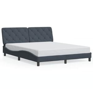 vidaXL Bed Frame without Mattress Dark Grey 152x203 cm Queen Velvet