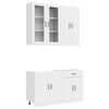 vidaXL Kitchen Unit KALMAR 4 pcs High Gloss White Engineered Wood