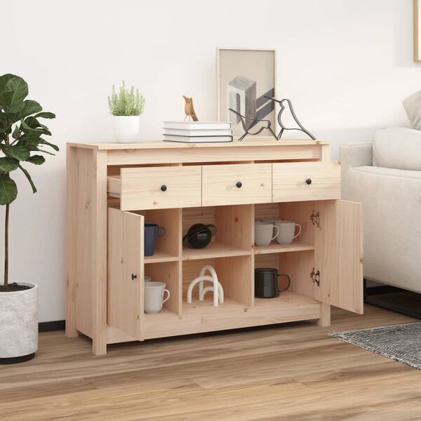 vidaXL Sideboard 100x35x74,5 cm Solid Wood Pine