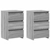 vidaXL Bed Cabinets 2 pcs Grey Sonoma 40x35x62,5 cm Engineered Wood