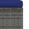 vidaXL Garden Middle Sofa with Cushions Grey Poly Rattan