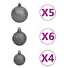 vidaXL Artificial Pre-lit Christmas Tree with Ball Set White 120 cm PVC