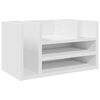 vidaXL Desk Organiser White 44,5x24x25 cm Engineered Wood