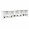 vidaXL Wall-Mounted Coat Rack Wall-Mounted White 100 x 16 x 26 cm