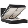 vidaXL Ottoman Bed with Mattress Black Queen Faux Leather