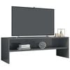 vidaXL TV Cabinet High Gloss Grey 120x40x40 cm Engineered Wood