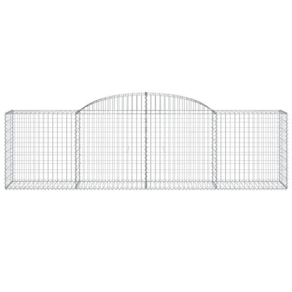 vidaXL Arched Gabion Baskets 20 pcs 300x50x80/100 cm Galvanised Iron