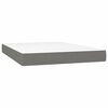 vidaXL Box Spring Bed with Mattress Dark Grey 153x203 cm Queen Size Fabric