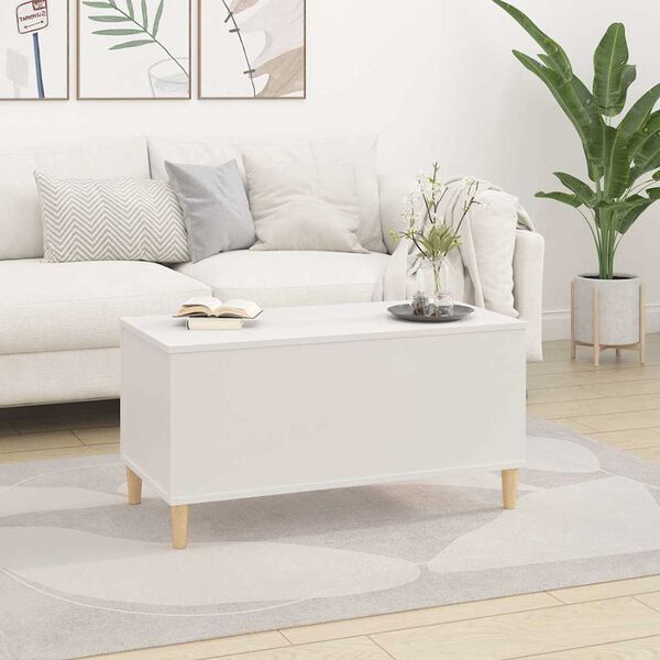 vidaXL Coffee Table White 90x44.5x45 cm Engineered Wood