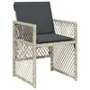 vidaXL 9 Piece Garden Dining Set with Cushions Light Grey Poly Rattan