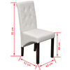 vidaXL Dining Chairs 4 pcs White Faux Leather