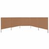 vidaXL 5-panel Wind Screen Fabric 600x120 cm Taupe