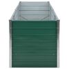 vidaXL Garden Raised Bed Galvanised Steel 240x80x77 cm Green