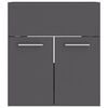 vidaXL Bathroom Furniture Set Grey Engineered Wood