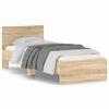vidaXL Bed Frame without Mattress with Headboard Sonoma Oak 90x190 cm Single