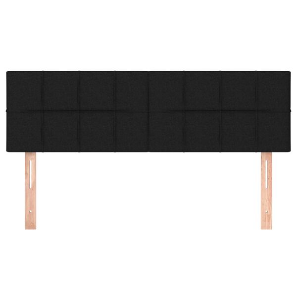 vidaXL Headboards Black 144x5x78/88 cm Fabric