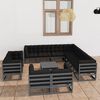 vidaXL 12 Piece Garden Lounge Set with Cushions Grey Solid Pinewood