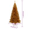 vidaXL Artificial Christmas Tree with Stand Gold 210 cm PET