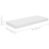 vidaXL Floating Wall Shelves 2 pcs High Gloss White 60x23.5x3.8 cm MDF