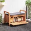 vidaXL Garden Storage Bench with Cushion 91 cm Solid Wood Acacia