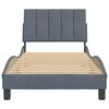 vidaXL Bed Frame without Mattress "Hanko" Dark Grey 90x190 cm Velvet