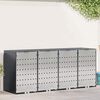vidaXL Wheelie Bin Storage for 4 Bins Anthracite 272 x 77.5 x 115.5 cm