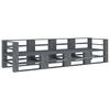vidaXL Garden Pallet Sofa Grey 4-Seater Wood