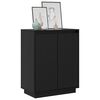 vidaXL Sideboard Black 60x34x75 cm Solid Wood Pine