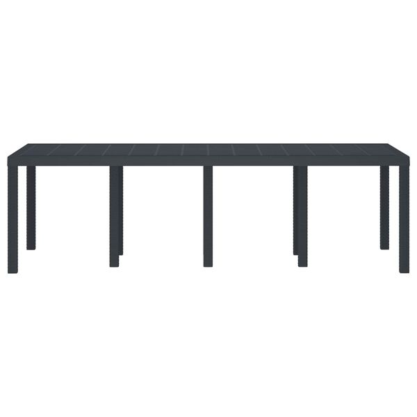 vidaXL Garden Table Anthracite 250 x 100 x 73 cm Poly Rattan
