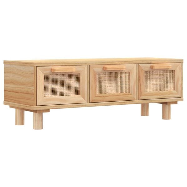vidaXL Coffee Table Brown 80x40x30 cm Engineered Wood&Solid Wood Pine