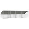 vidaXL Chicken Cage 4 pcs Silver 800 x 200 x 200 cm Galvanised Steel