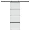 vidaXL Sliding Door with Hardware Set 76x205 cm ESG Glass&Aluminium