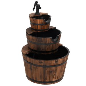 vidaXL Water Fountain with Pump 60x60x94 cm Solid Wood Fir