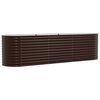 vidaXL Garden Raised Bed Brown 320 x 80 x 81 cm Steel