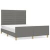 vidaXL Bed Frame without Mattress Dark Grey 137x190cm Full Fabric