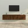 vidaXL 4 Piece TV Cabinet Set Brown Oak Engineered Wood