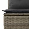vidaXL 8 Piece Garden Sofa Set with Cushions Grey Poly Rattan