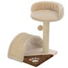 vidaXL Cat Tree | Beige and Brown | Particle board, Soft plush, Sisal rope