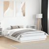 vidaXL Bed Frame without Mattress White 150x200 cm King Size