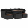 vidaXL Garden Sofa Set 9 pcs Black and Brown