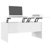 vidaXL Coffee Table High Gloss White 102x50.5x46.5 cm Engineered Wood