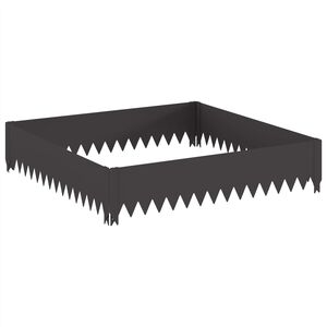 vidaXL Lawn Edging 100 x 100 x 20 cm Steel Black