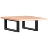 vidaXL Basin Shelf Wall Mounted Steel and Solid Wood Oak